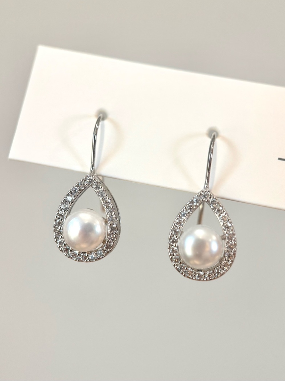 Real Freshwater Pearl Teardrop Earrings